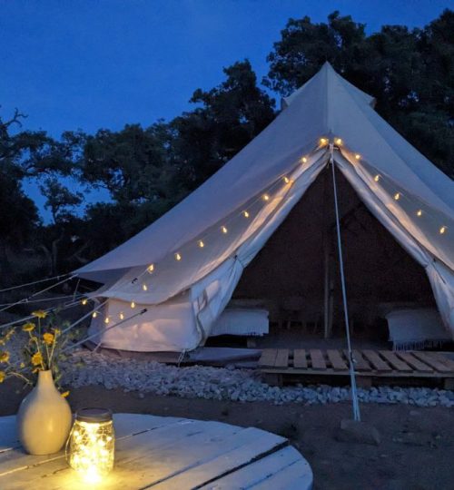 accommodation glamping bell tent in nature portugal